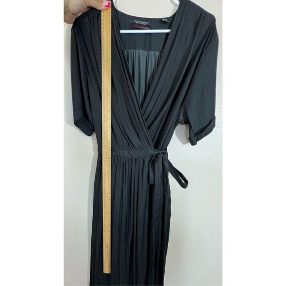 Scotch & Soda Maison Scotch Clubhouse Royals Black Midi True Wrap Over Dress PS - Picture 8 of 13